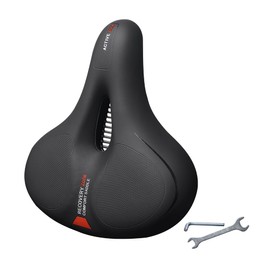 Ergonomic Bike Saddle Shock Absorbing Lightweight & Durable Breathable Ventilation Design Ideal for Mountain, Road & Hybrid Bikes
