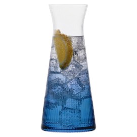 Anton Studio Designs Empire Handmade Water Carafe for Serving Water, Juice, and Beverages - 1200 ml - Blue