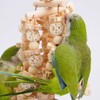 AIMALL Parrot Toy Wooden Bite Toy for Birds, Natural Rattan