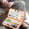 Waterproof Fishing Tackle Box Organizer, Lure Hooks Storage Case Built-in