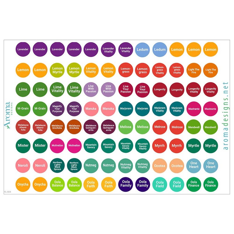 Aroma Designs Young Living Essential Oils Labels Set