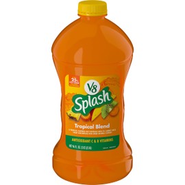 V8 Splash Tropical Fruit Blend Flavored Juice Beverage, 96 FL OZ Bottle