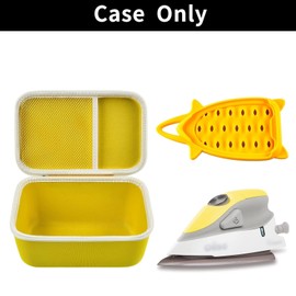 Case Compatible with Newbealer/for Sunbeam Hot-2-Trot/for Oliso M3Pro M2 Mini Travel Iron for Sewing, Carrying Holder for Small Craft Quilting Irons with Steam& Silicone Rest (Box Only)- Yellow