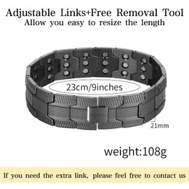 MagEnergy Pure Copper Bracelet for Men Magnetic Copper Cobra Design Wristband with Sizing Tool & Jewelry Gift Box