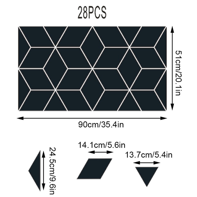 Mirror Wall Stickers Waterproof DIY Acrylic Wall Decals for Living