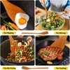 Wooden Cooking Spatulas, Not Sticky Long Handle Spatula Turner Set