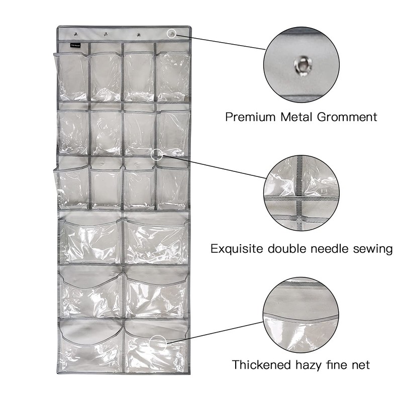 TidyMaster 2 Pack Extra Large Hanging Crystal Clear Over Door