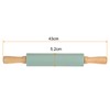 HARFINGTON Silicone Rolling Pins for Baking 17 Inch Wooden Handle