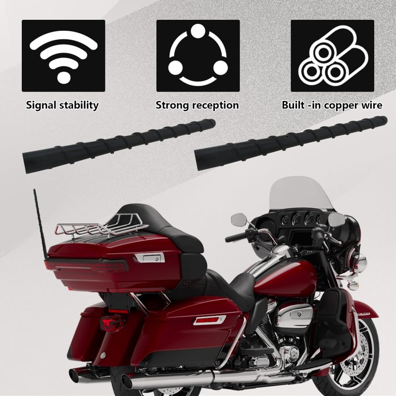 Misimain 7 inch Short Antenna Fit for Harley Davidson Motorcycles
