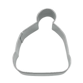 Staedter Ski Cap Shape Cookie Cutter, Silver