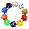 SmartDealsPro 10-Pack 20 Sided Dice D20 Polyhedral Dice for DND
