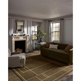 Loloi Jeremiah Brent Barrow Collection BAR-01 Olive/Natural 2'-3" x 3'-9" Accent Rug