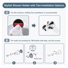 BRIGHT SHOWERS Strong Adhesive Shower Head Holder with Dual Angle