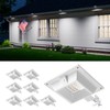 8 Pack White Solar Powered Gutter Lights Outdoor Decorative Waterproof