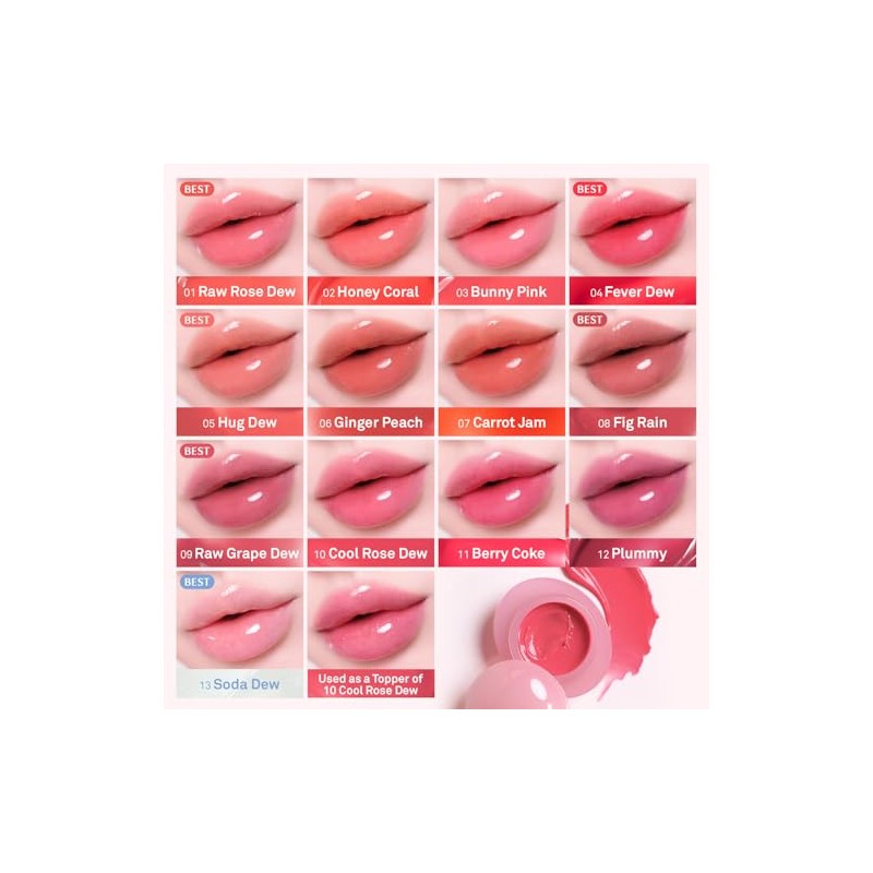 hince Raw Glow Dewy Ball - Tinted Lip Balm, Jelly