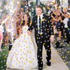 10000Pcs Purple & Gold Biodegradable Confetti, 1cm Round Wedding Confetti