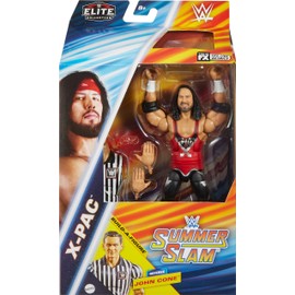 Mattel Mattel WWE Elite Collection Action Figure, SummerSlam X-Pac Collectible with Accessory & Referee Build-A-Figure Parts