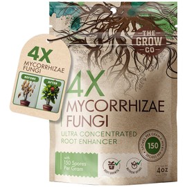 4oz 4X Mycorrhizae for Plants - Mycorrhizal Inoculant - Root Enhancer & Concentrated Myco, Superior Mycorrhizal for Plants, Ideal Mycorrhizae Powder for Increased Nutrient Uptake & Stronger Roots