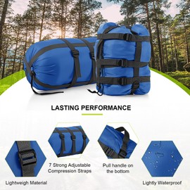 SilTriangle Compression Sack for Sleeping Bag Store Ultralight Sleeping Bag Compression Stuff Sack 15l 25l Space Saving Gear for Travel Camping Hiking Outdoor(Blue,15l)