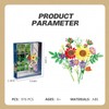 Wildflower Flowers Bouquet Building Set, 976PCS Sunflower Flower Botanical Collection