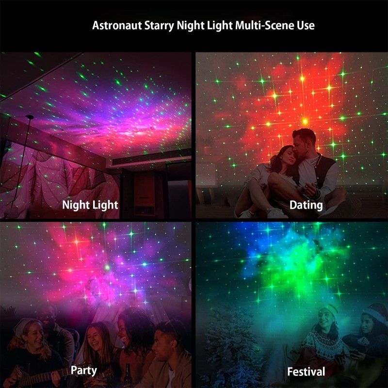 Recsg Star Projector Galaxy Night Light - Astronaut Star Nebula