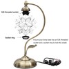 Bieye S10833 Tiffany Style Stained Glass Flower Petal Lampshade (Pink,
