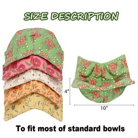 CIPIMEY Cotton Microwave Bowl Cozy Holders, Microwave Safe Hot bowl Holders, bowl Snuggies, Soup Bowl Cozy (Retro Floral)