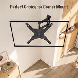 Mounting Dream TV Wall Mount Bracket for Most of 26-55 Inch LED, LCD, OLED and Plasma Flat Screen TV with Full Motion Swivel Articulating Arm up to VESA 400x400mm and 60 lbs, MD2393-MX