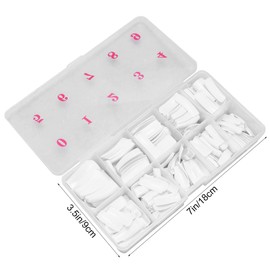 Healeved Diy Manicure Kit 500pcs Nail Tips Nail Art Stickers Decorative Decals Half Cover Nails for Parties