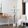 Nearly Natural 6ft. Artificial Cherry Blossom Tree with White Decorative