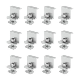 M METERXITY 12-Pack Solar Panel Mounting 30mm Z Clip Lightweight Corrosion-free Aluminum Anodized Solar End Clamp for Roof/Wall/Boat/Off-Grid/RVs Solar Panel Mounting Brackets [White]