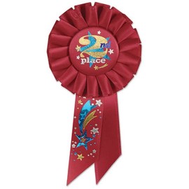 Beistle 2nd Place Rosette 3 1/4" x 6 1/2"