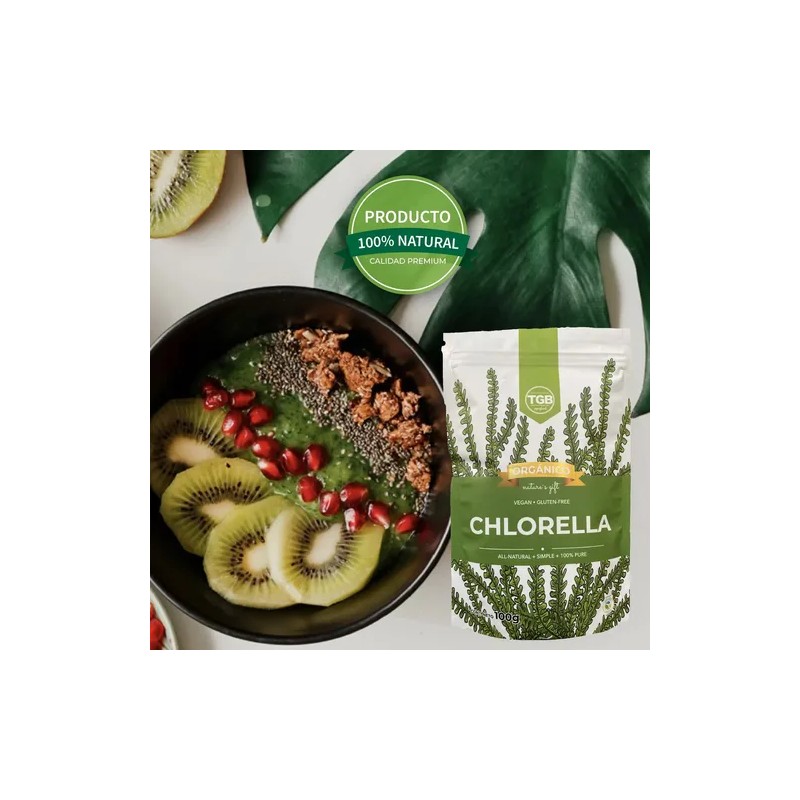 Alga Chlorella 100 Pura Orgánica En Polvo 100 Gr