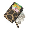 Card Holder for Women,1PC Leopard Pattern Leather Ladies' Slim Wallet,Credit