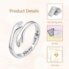 S925 Sterling Silver Adjustable Hug Rings for Daughter (Always with