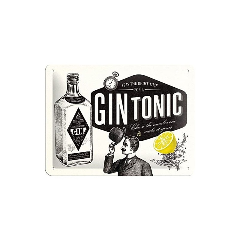 ブリキ看板 カクテル ジントニック Gin Tonic / TIN SIGN アメリカン雑貨 インテリア