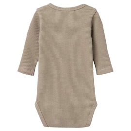 NAME IT Unisex Baby Nbnwaffe LS Wrap Body Noos Wrap Bodysuit, Pure Cashmere