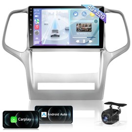 5GWiFi Car Radio for Jeep Grand Cherokee 2011 2012 2013 : [4G+32G] 9" 1280x800 Touchscreen Stereo Replacement Wireless Carplay Android Auto GPS Bluetooth DSP SWC FM Mirror Link Backup Camera