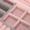 Three Layer Jewelry Storage Box PU Leather Necklace Rings Earrings