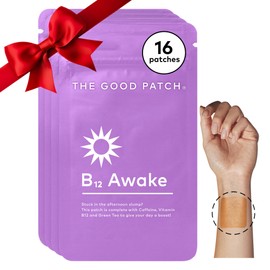 The Good Patch B12 Awake Patch, Natural Patch with Caffeine, B12, and Green Tea Extract, Plant Powered Wearable Wellness, Helps to Promote Energy (16 Total Patches)