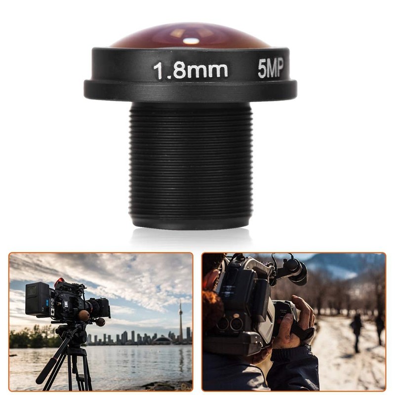 1.88mm Mini Fisheye Camera Lens, 5MP HD 180° Wide Angle
