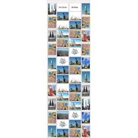 Trendfinding postcard photo curtain, 10 cm x 15 cm, landscape and portrait photos, pictures, postcards, photo wall, photo gallery, picture bag, photo