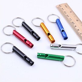 Self-Defense Whistle Keychain M12445 Silver 19ea