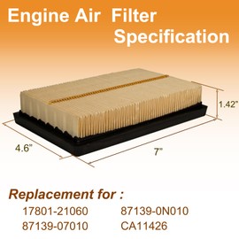 Gaoekoius Car Engine Air Filter-1pcs Automative Replacement Air Filter compatible with Toyota Prius 16-21 Prius C 12-19 Prius AWD-E 19-21 Prius Prime 17-21 Corolla Hybrid LE 20-21