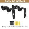 AddGrace 2 PCS Double Curtain Rod Bracket Heavy Duty Vintage