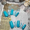 Ricefod Press on Nails Long Square, Reusable False Nails Press