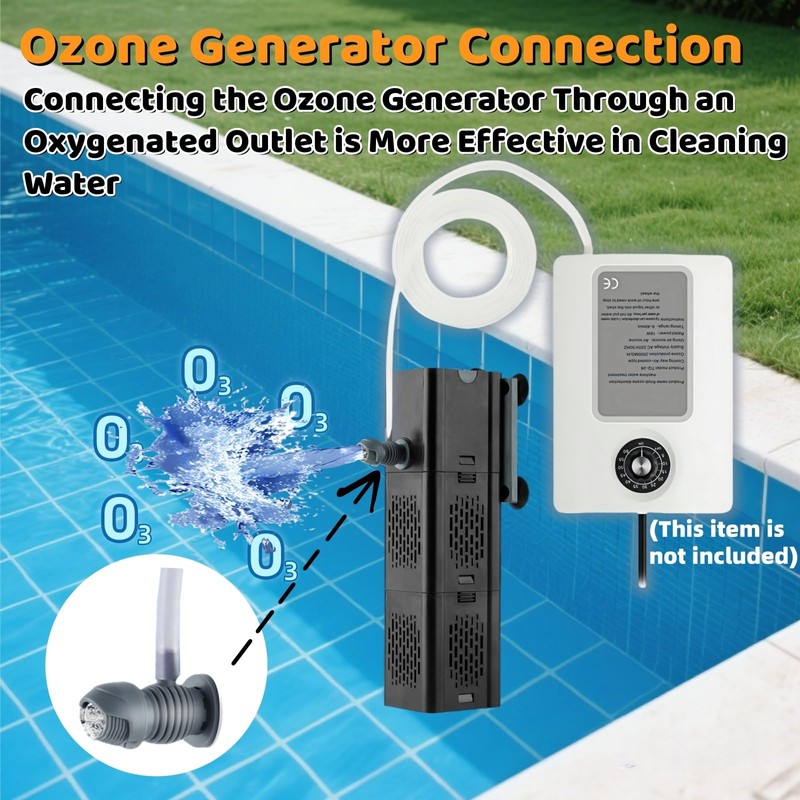 Cold Plunge Filter with 2 Water Flow Outlet, 500 GPH