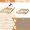Menkxi 2 Set Pull out Tray Cabinet Organizer Wooden Pull