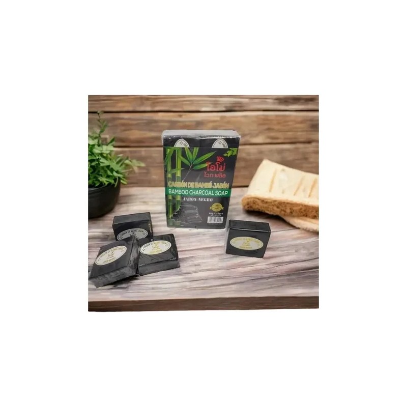 3 Jabónes Natural De Carbón De Bambú Para Limpieza Profunda