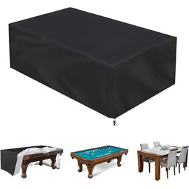 8 Foot Pool Table Cover, Waterproof Dustproof Billiard Tables Protective Cover with Drawstring for Snooker Billiard Tables 7Ft (260 x 135 x 82cm)